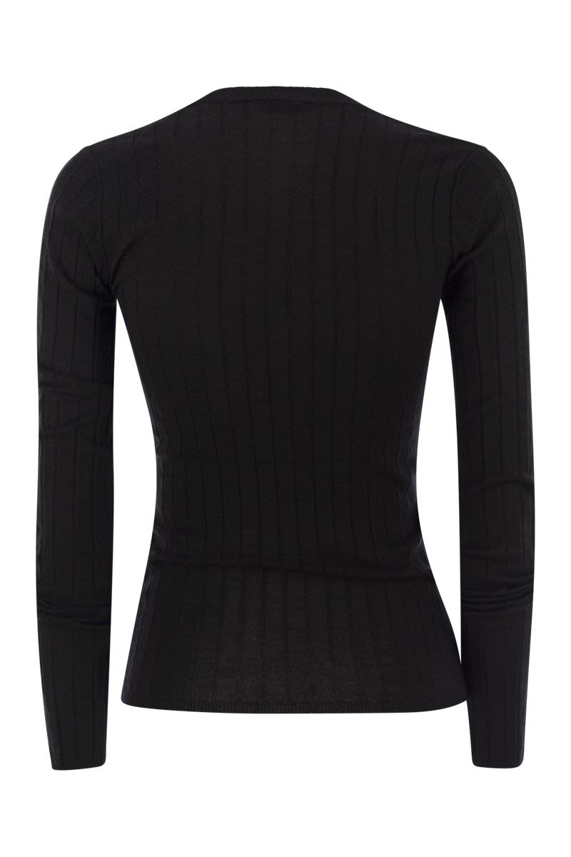 BRUNELLO CUCINELLI Lightweight Cashmere and Silk Broad Rib Sweater