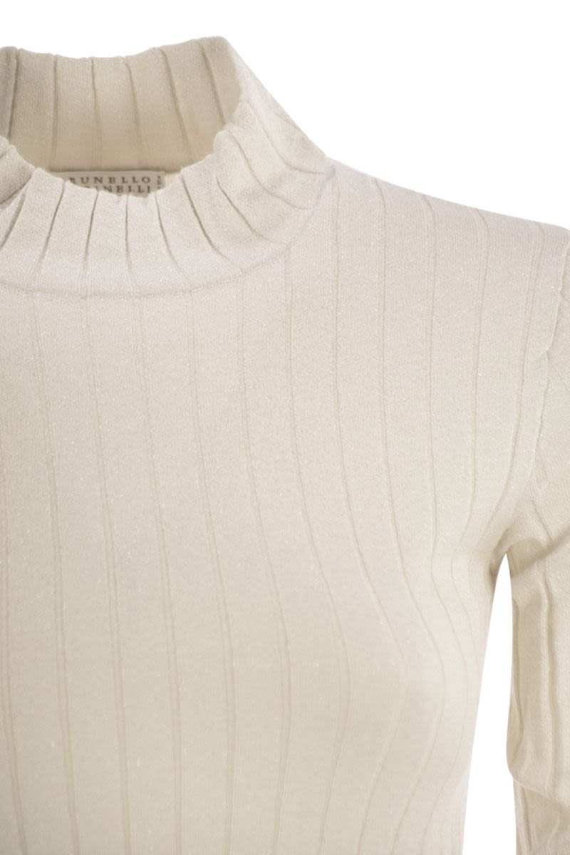 BRUNELLO CUCINELLI Lightweight Cashmere and Silk Broad Rib Sweater