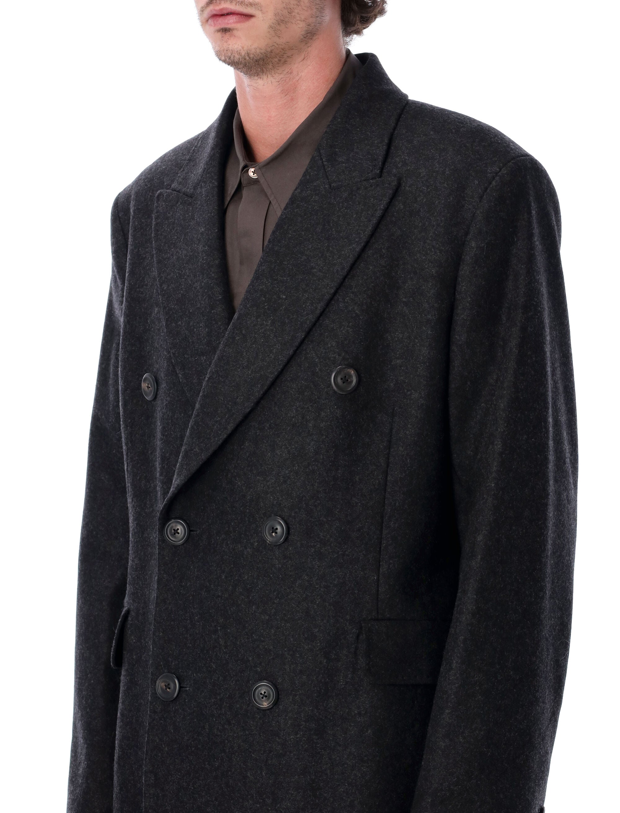 OUR LEGACY Wool Double-Breasted Jacket Size 50