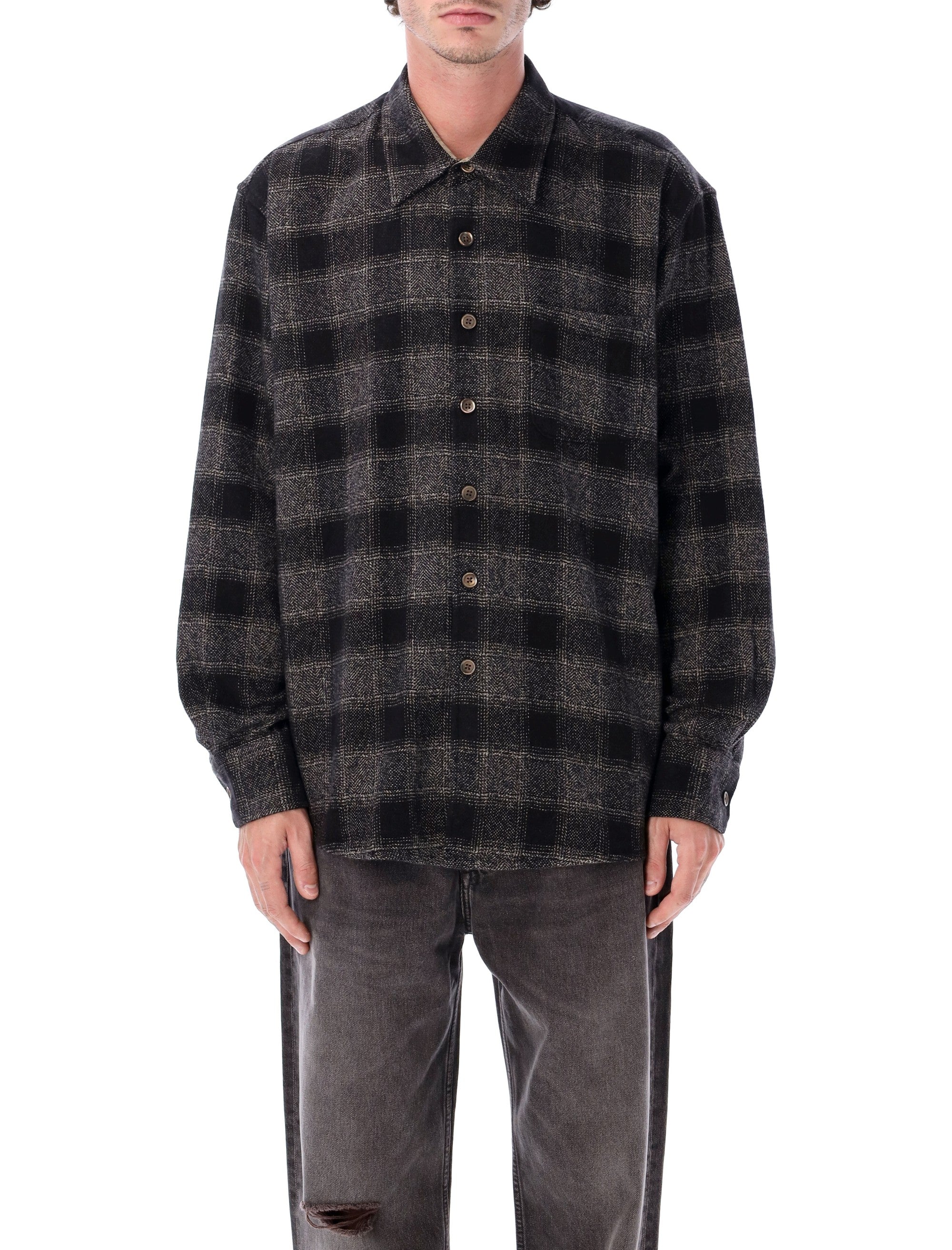 OUR LEGACY Oversized Oakland Check Cotton Shirt - Size 50