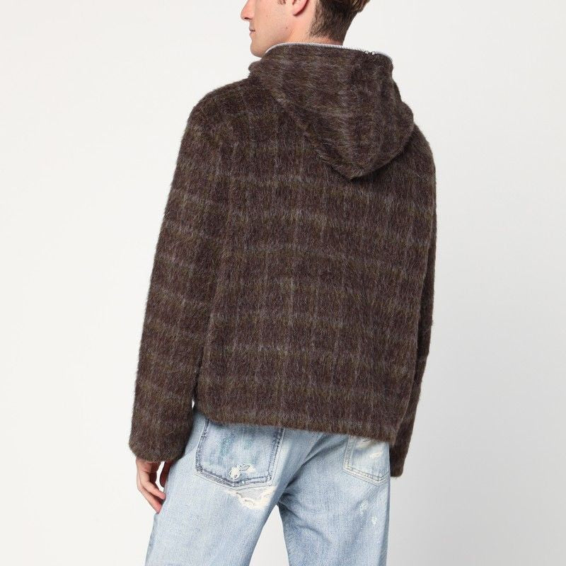OUR LEGACY Check-Pattern Wool-Blend Sweatshirt for Men