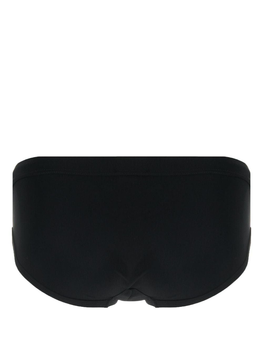 DOLCE & GABBANA Logo Plaque Swim Trunks - Jet Black