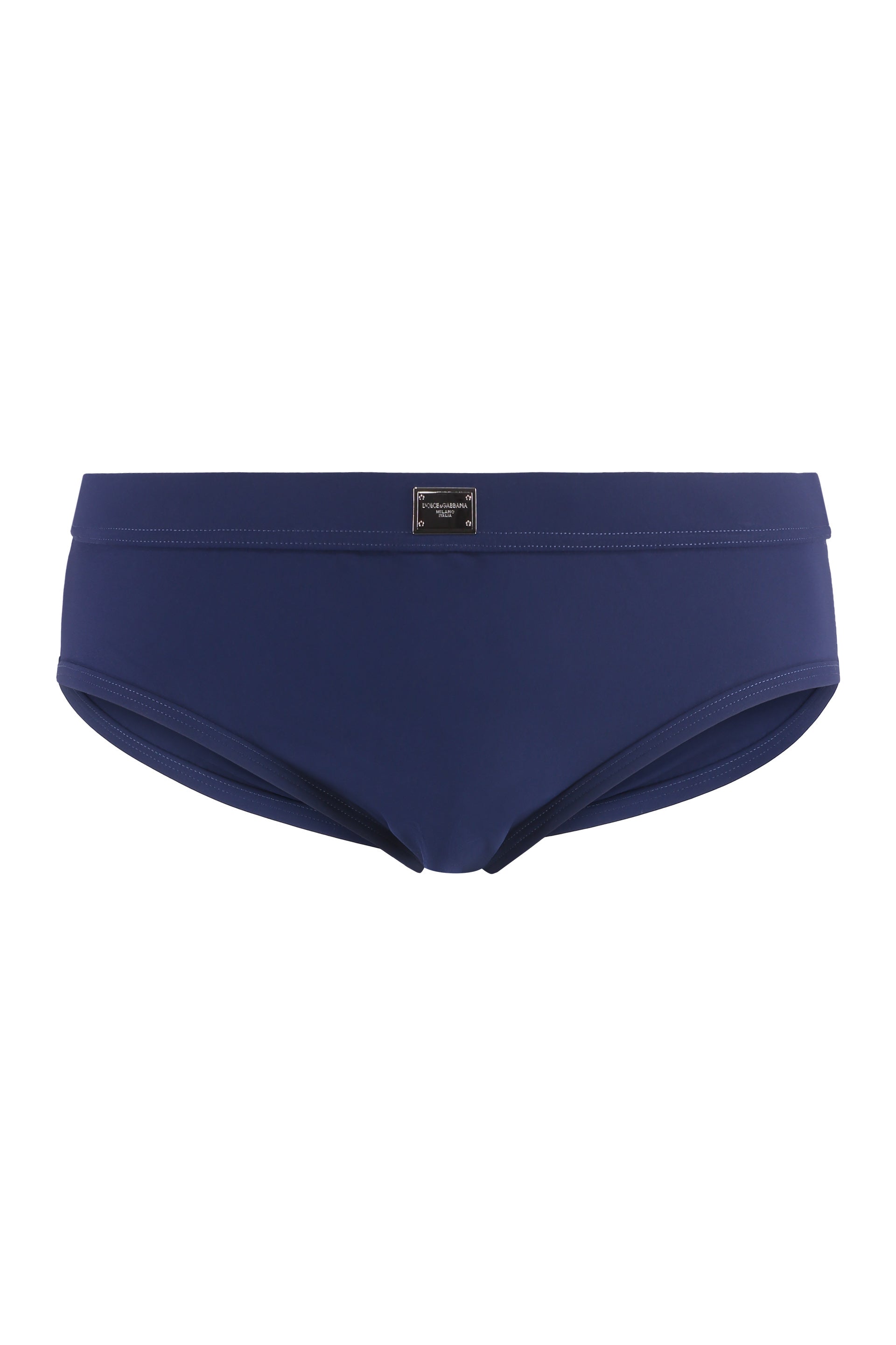 DOLCE & GABBANA Men's Mini Swim Briefs with Elastic Drawstring Waist