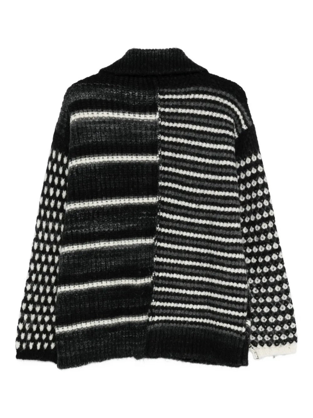 ROBERTO COLLINA Mixed Stitches Wool Knit Shirt