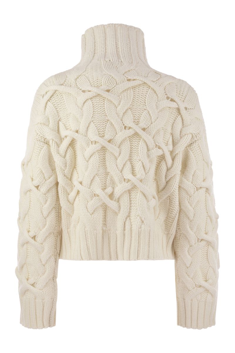 BRUNELLO CUCINELLI Braided High-Necked Cashmere Sweater