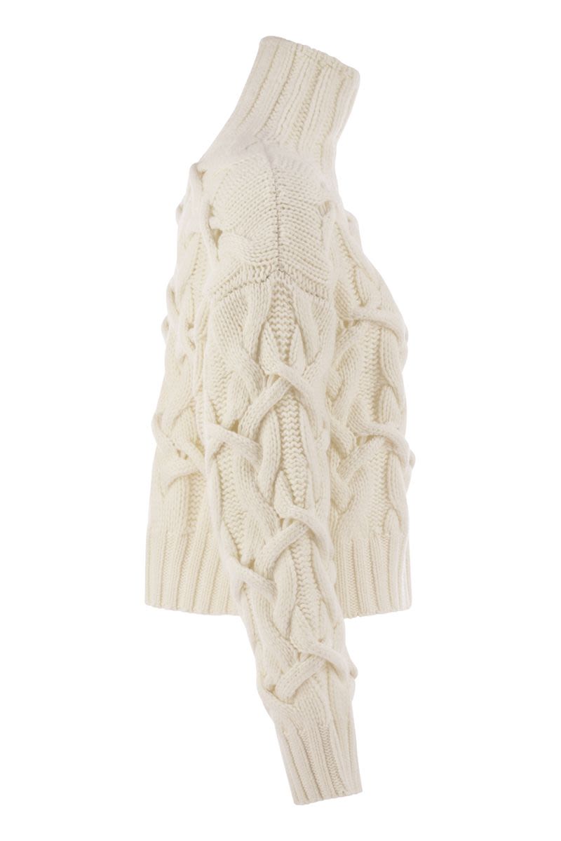 BRUNELLO CUCINELLI Braided High-Necked Cashmere Sweater