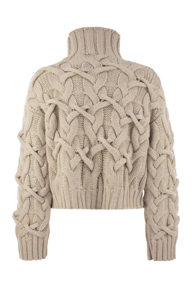 BRUNELLO CUCINELLI Braided High-Necked Cashmere Sweater