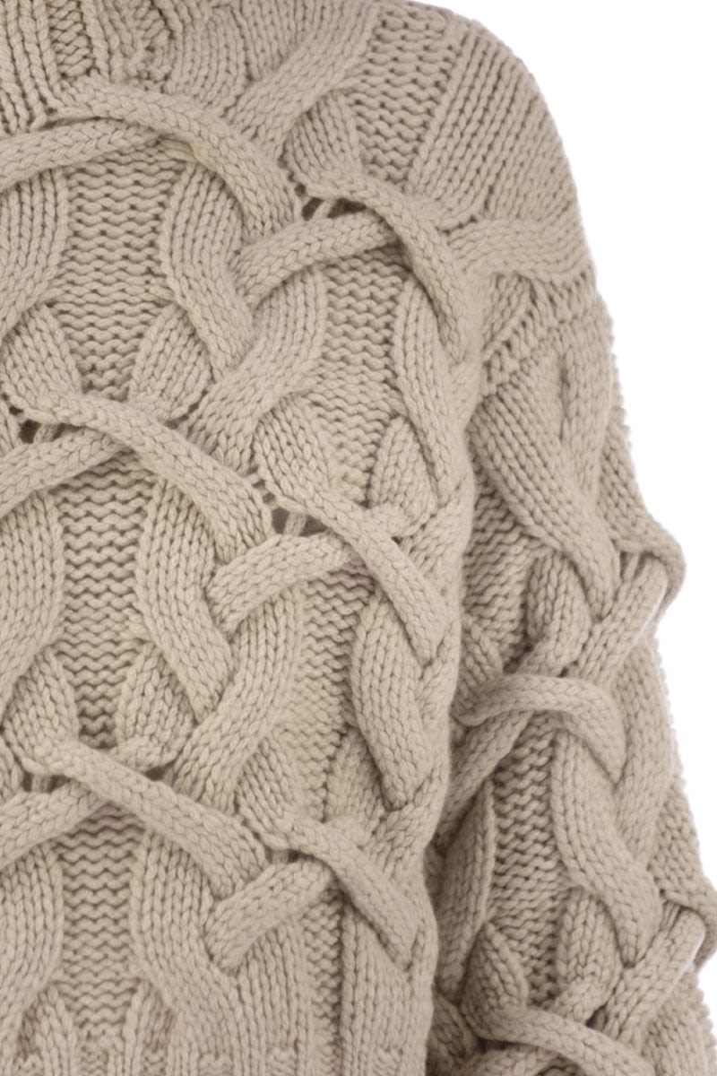 BRUNELLO CUCINELLI Braided High-Necked Cashmere Sweater
