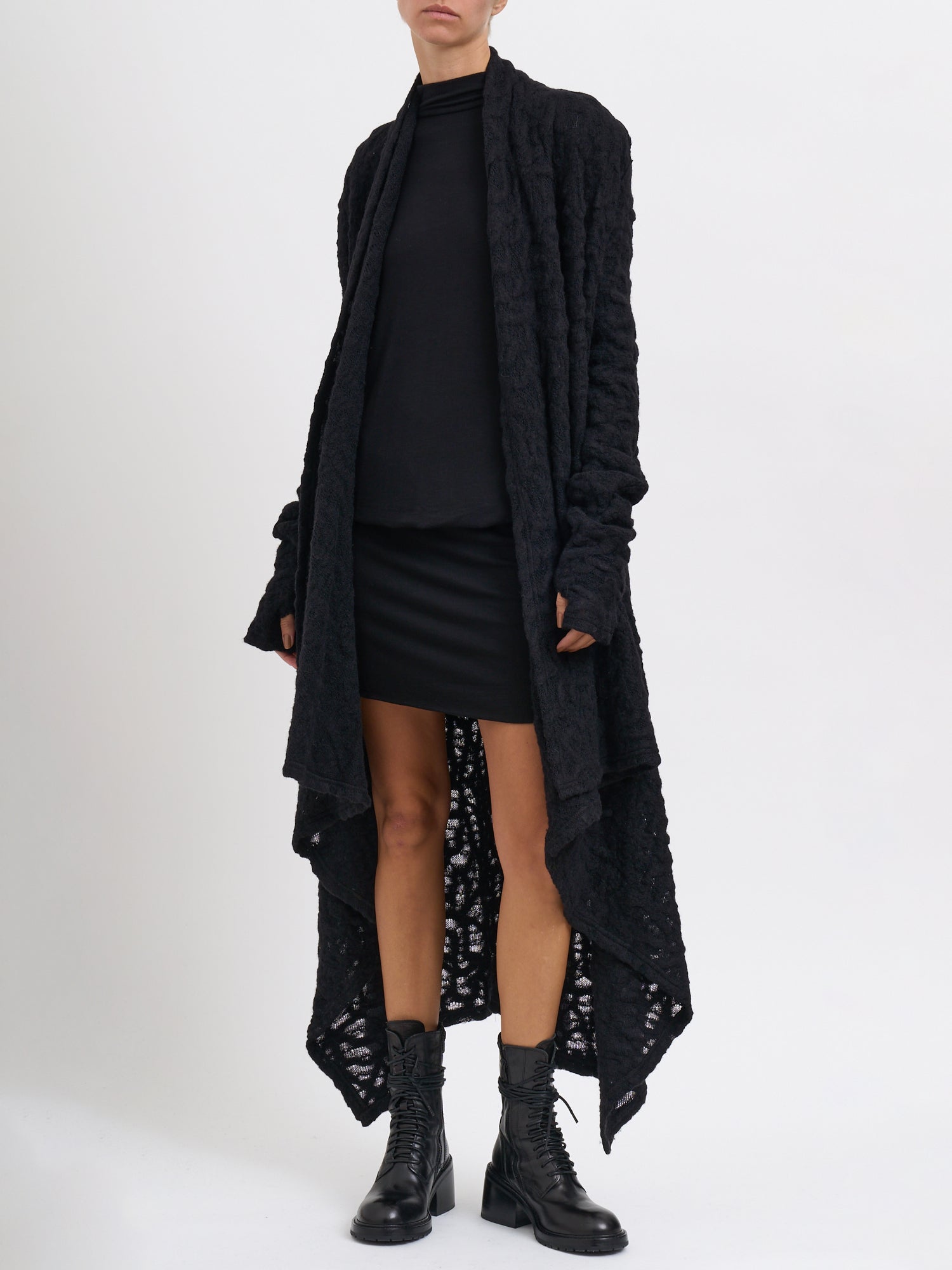 NOSTRASANTISSIMA Perforated Wool Hood for Women - FW25