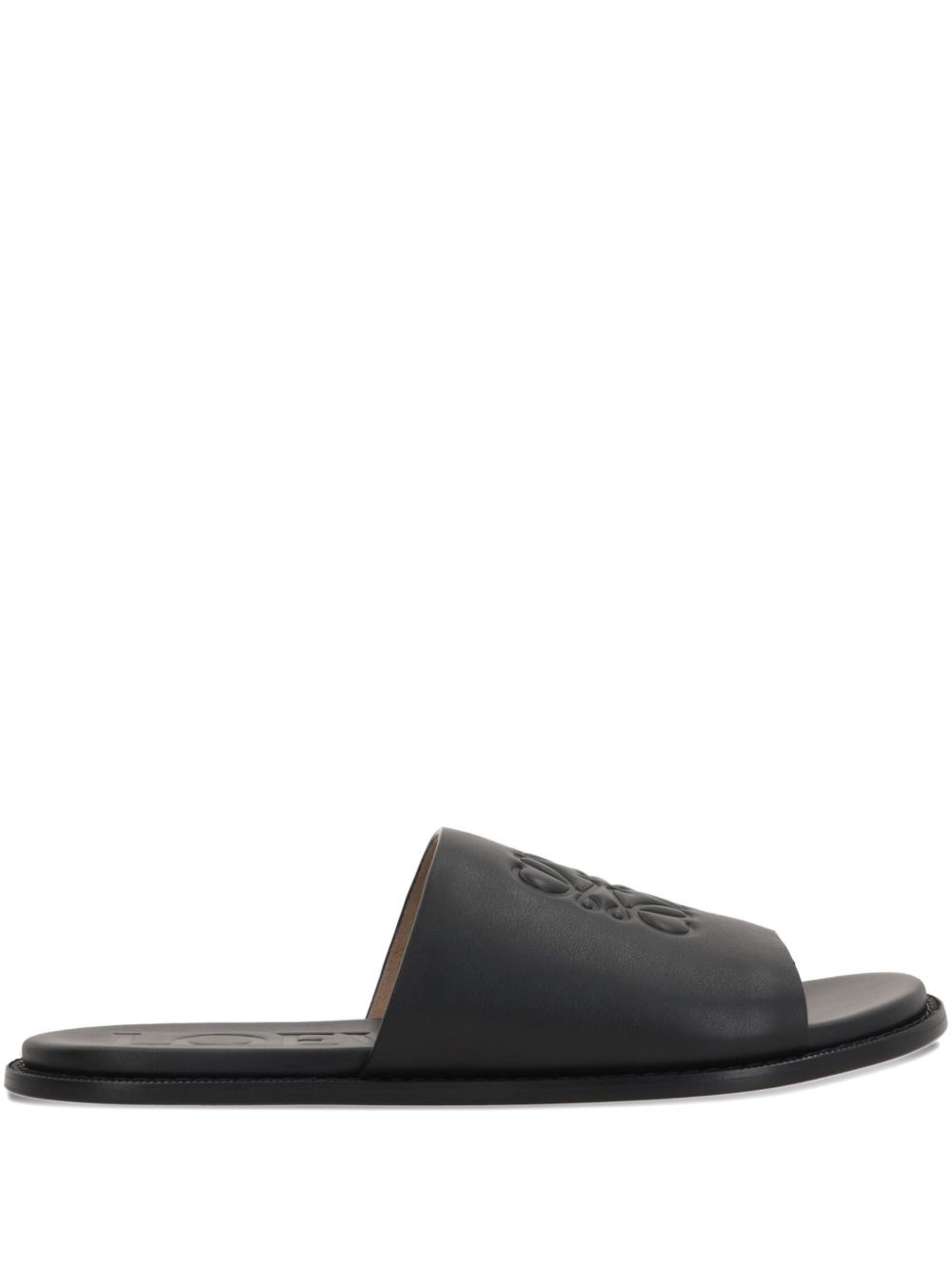 LOEWE Flex Anagram Leather Slide Sandals