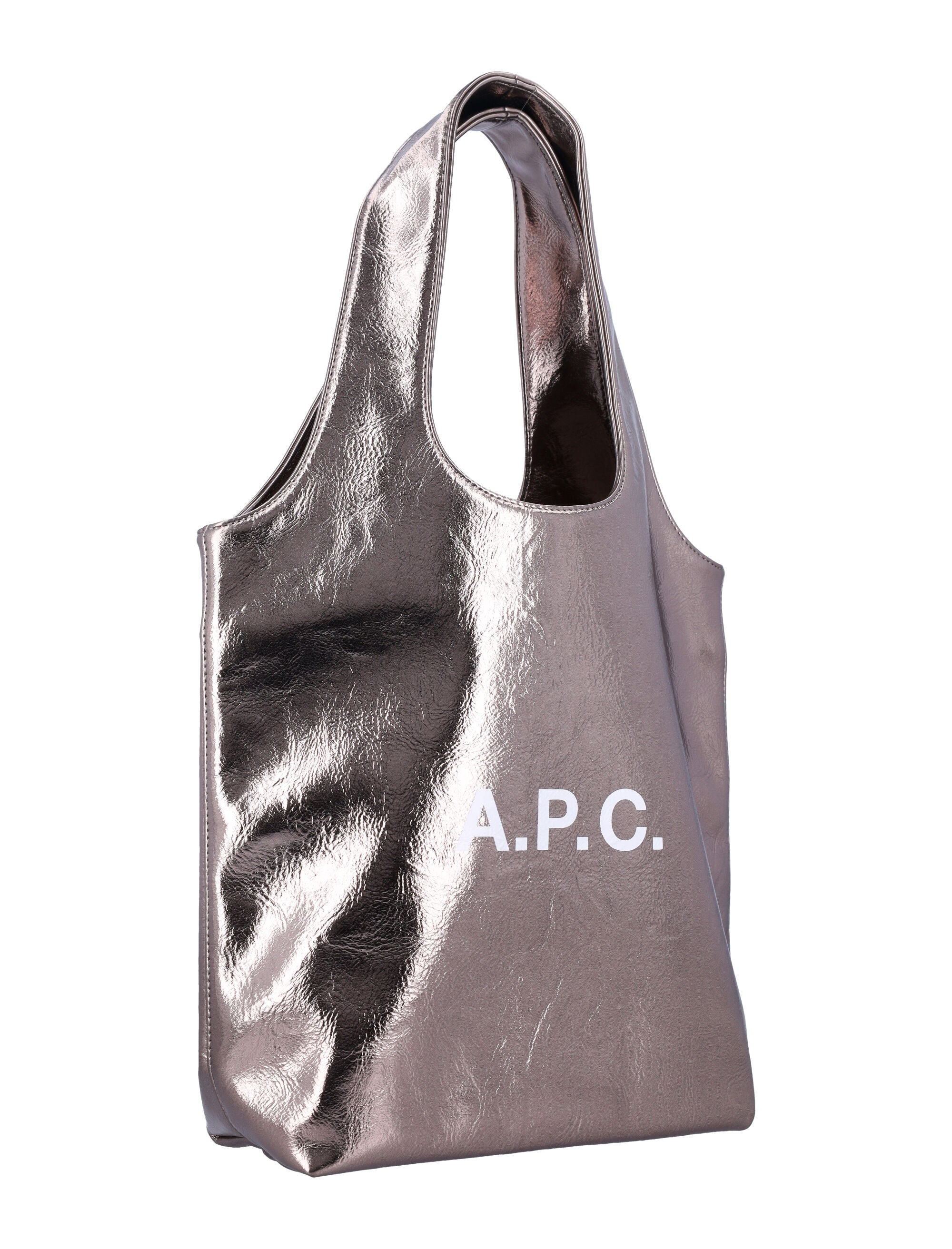 A.P.C. Mini Metallic Eco Leather Tote Handbag