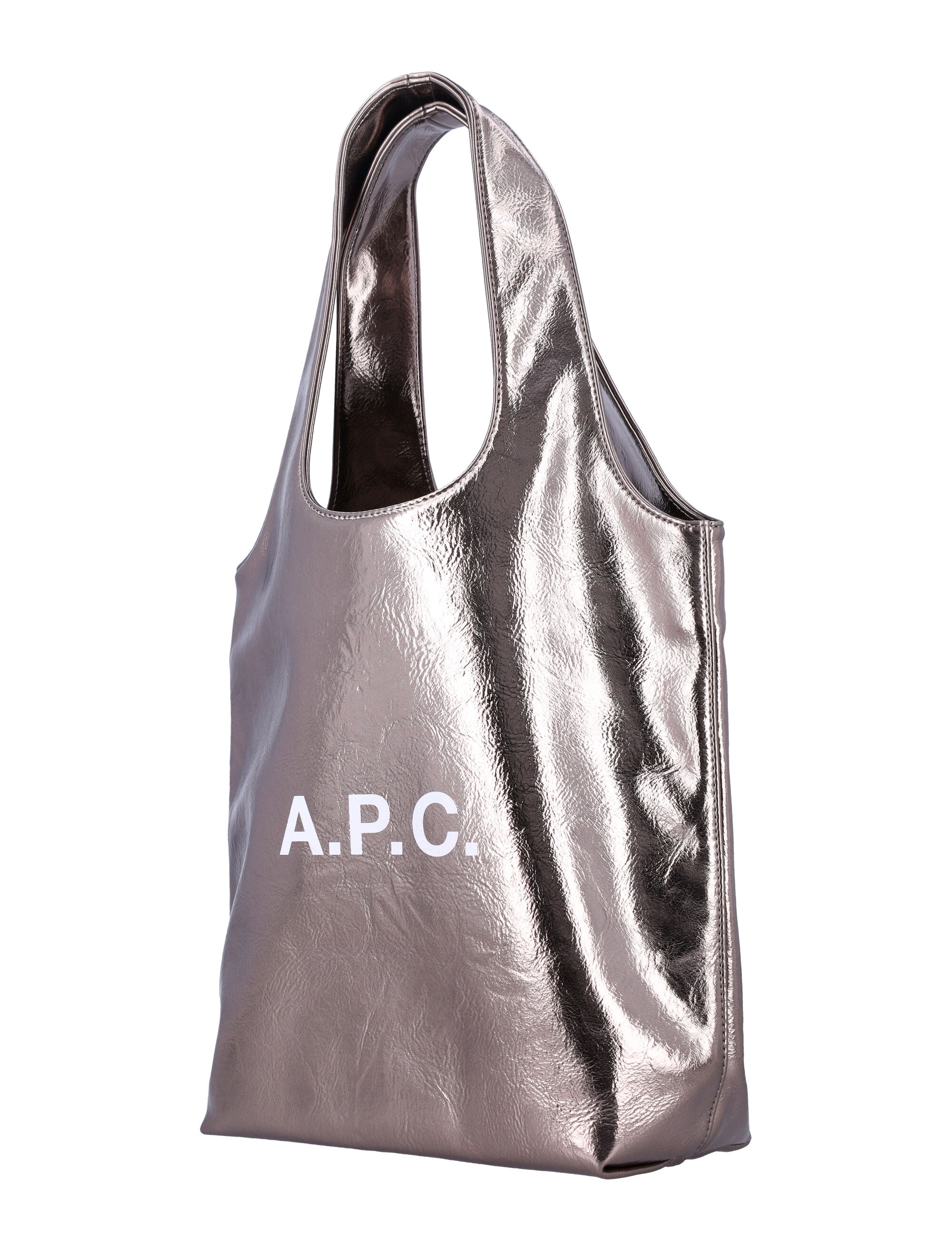 A.P.C. Mini Metallic Eco Leather Tote Handbag