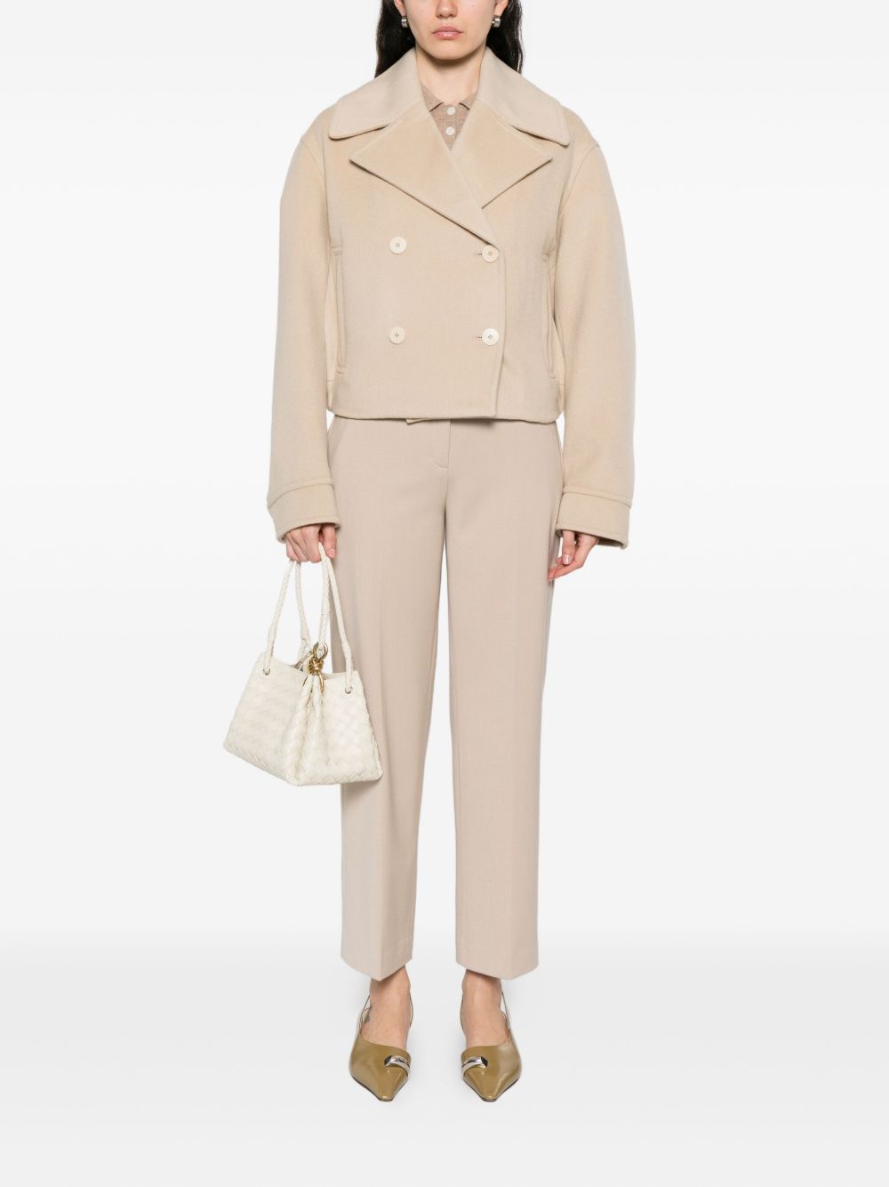 VIA MASINI 80 Wool Blend Straight Leg Trousers - Women's