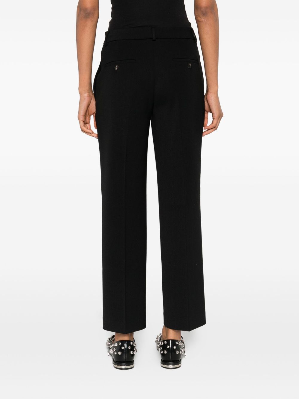 VIA MASINI 80 Wool Blend Straight Leg Trousers
