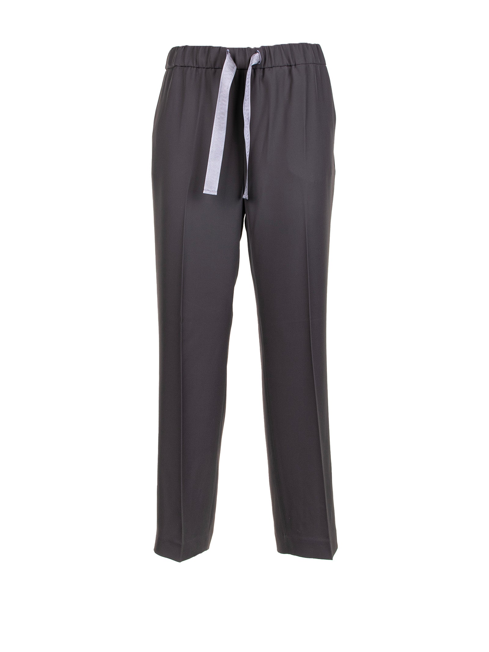 VIA MASINI 80 Maxi Drawstring Olive Trousers - Women's