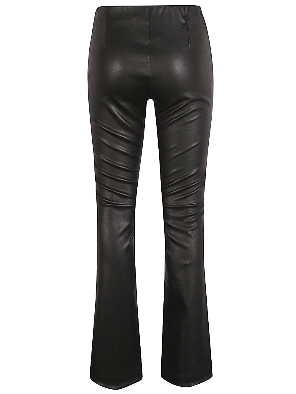 VIA MASINI 80 Flared Leg Leather Trousers