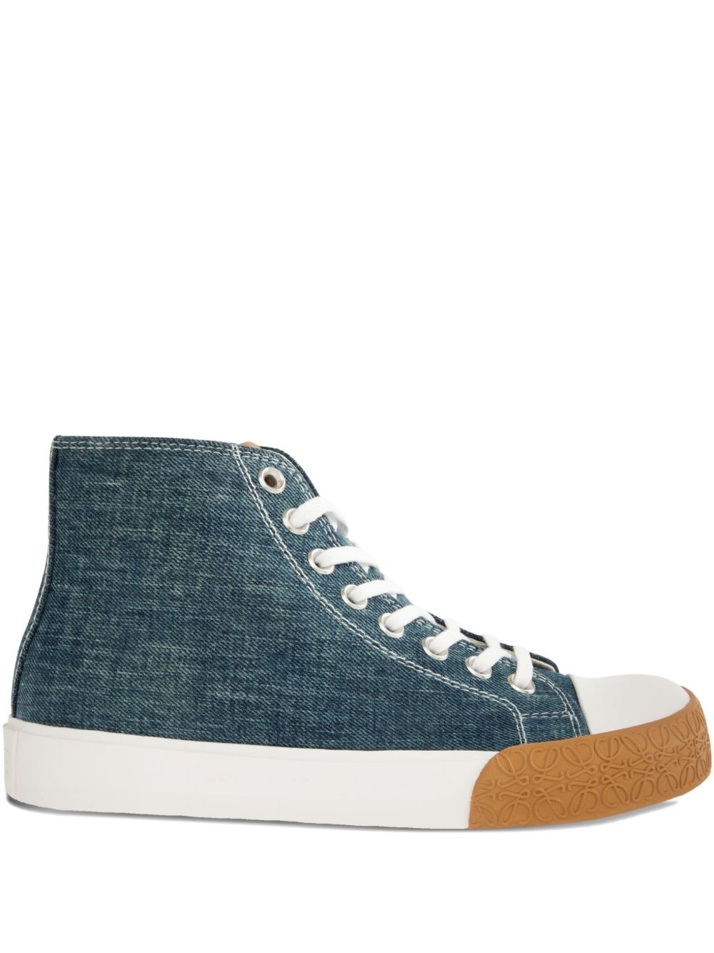 LOEWE Men's Denim Block Sneakers