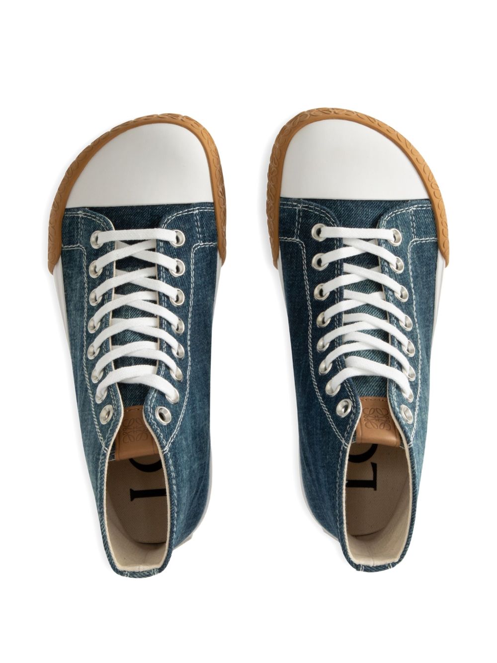 LOEWE Men's Denim Block Sneakers