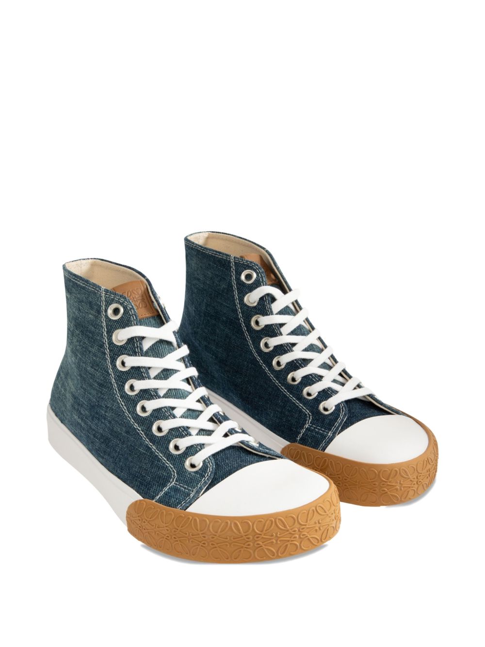 LOEWE Men's Denim Block Sneakers