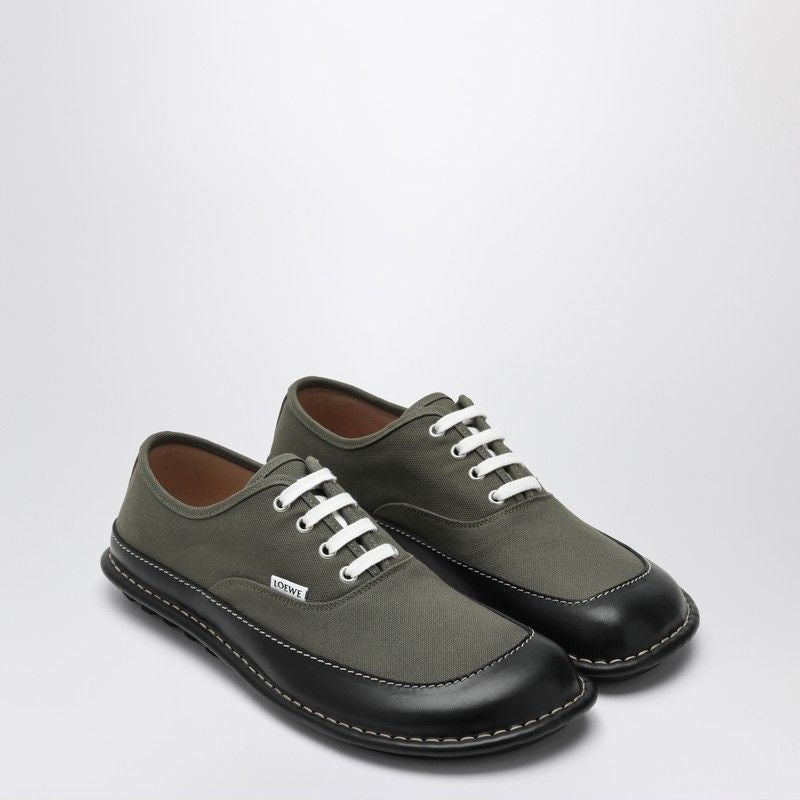 LOEWE Lace-Up Shoes in Canvas and Leather