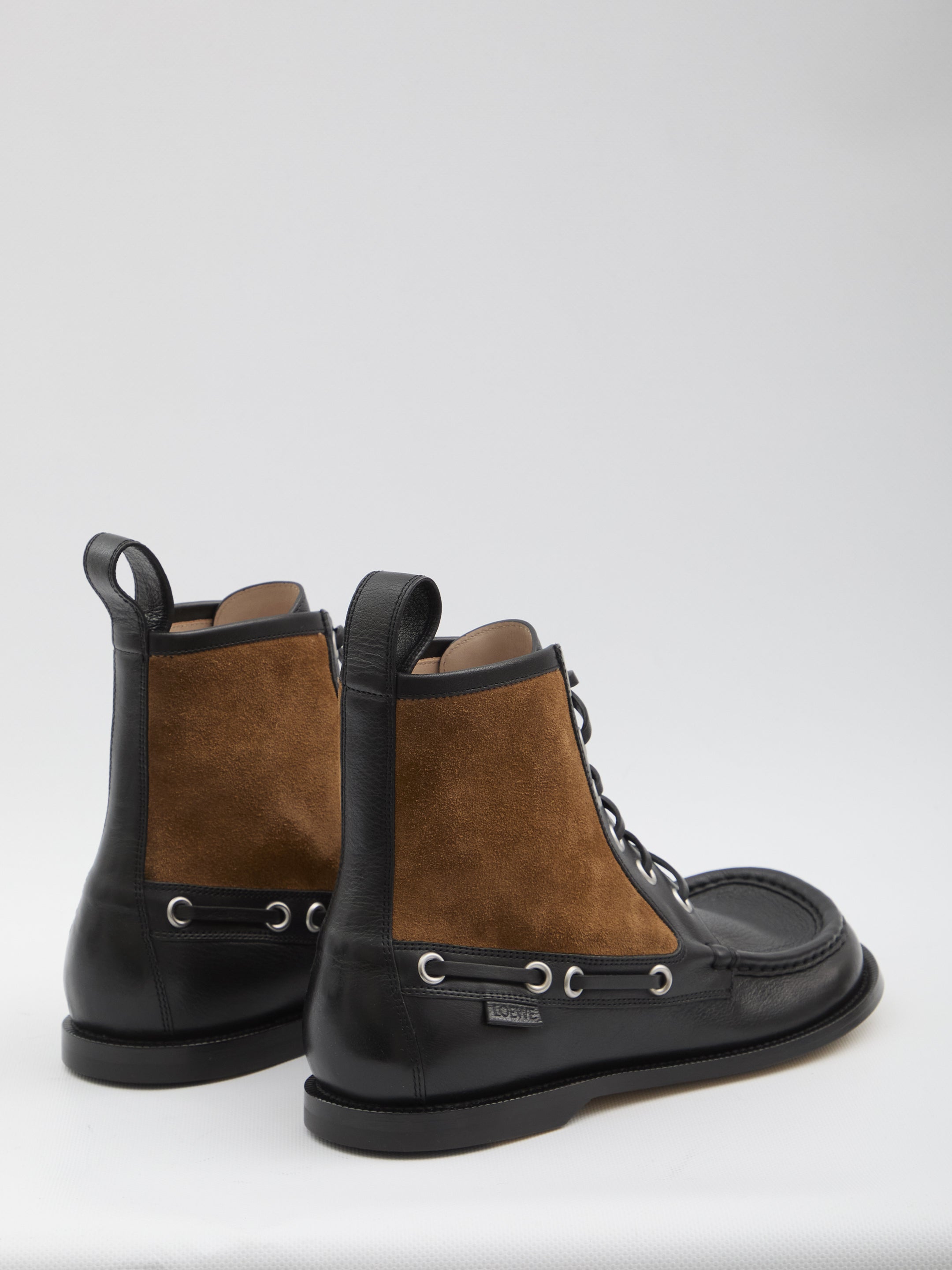 LOEWE Asymmetrical Rounded Toe Mini Loafer Booties