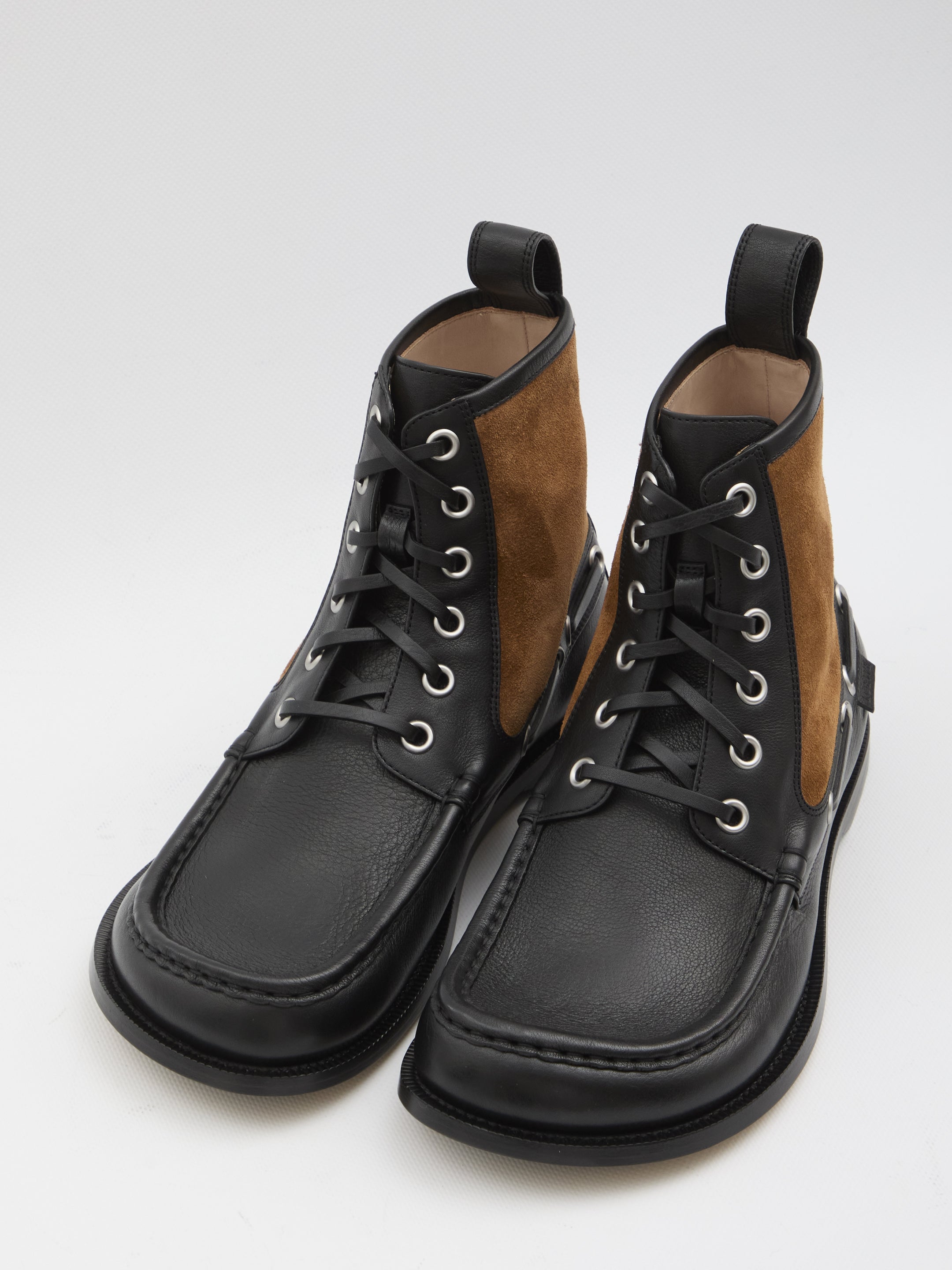 LOEWE Asymmetrical Rounded Toe Mini Loafer Booties