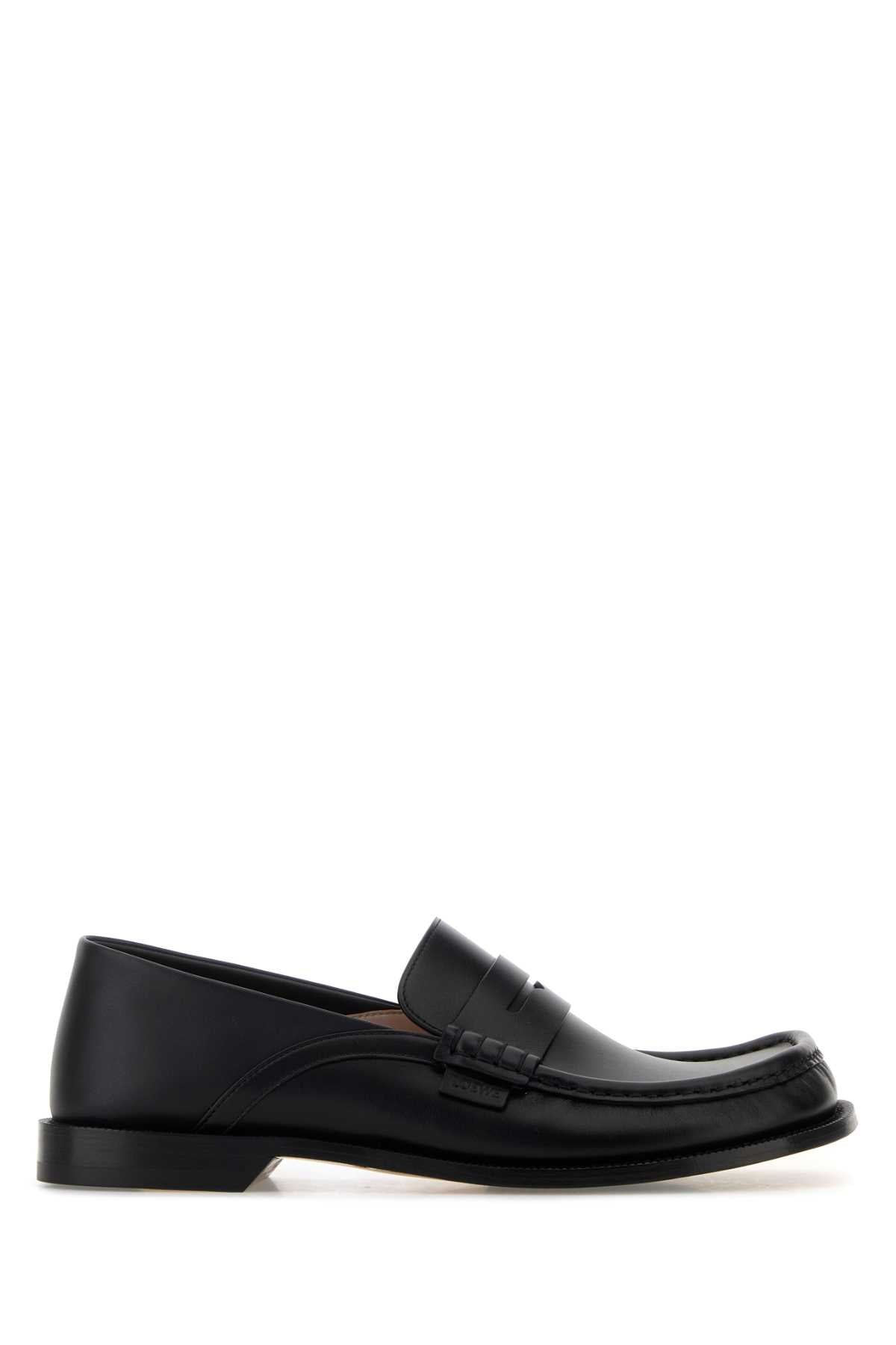 LOEWE Men's Leather Campo Flap Loafers