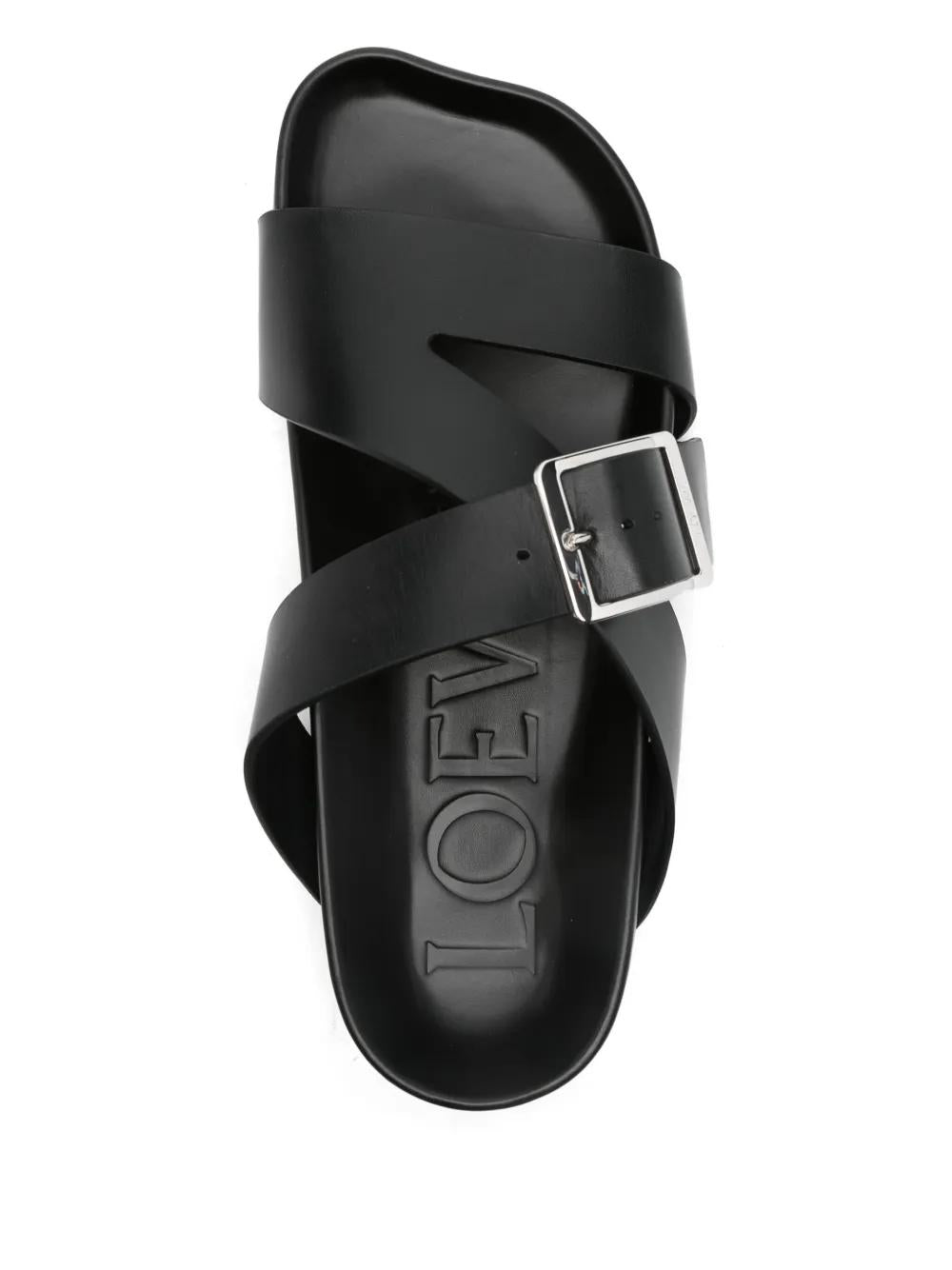 LOEWE Ease Buckle Leather Sandals for Men