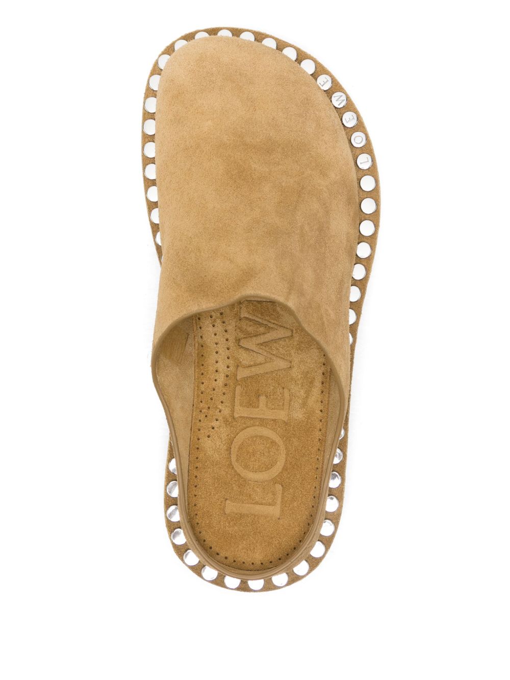 LOEWE Rivet Suede Flats