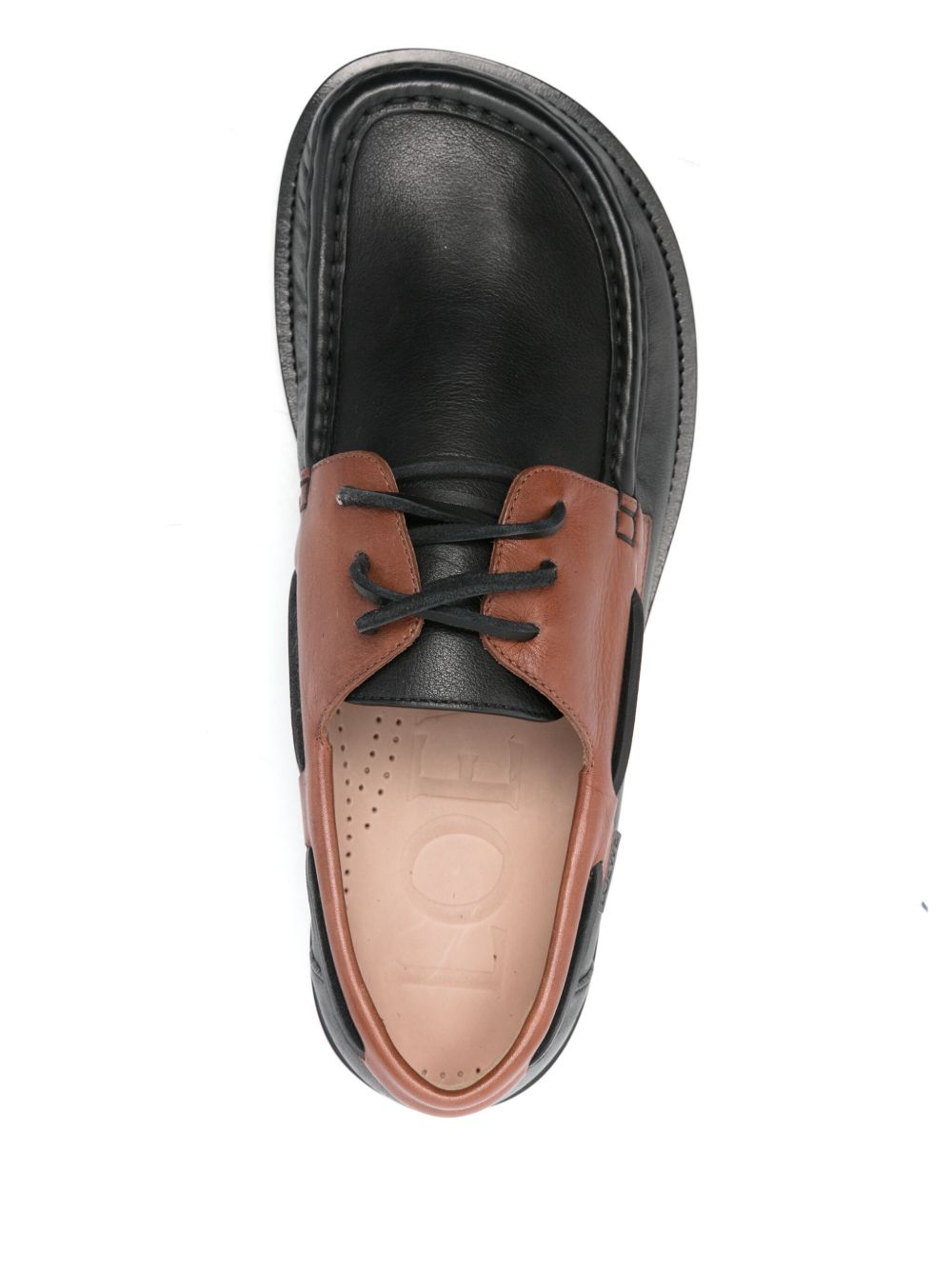 LOEWE Men's Mini Logo Lace-Up Boat Shoes
