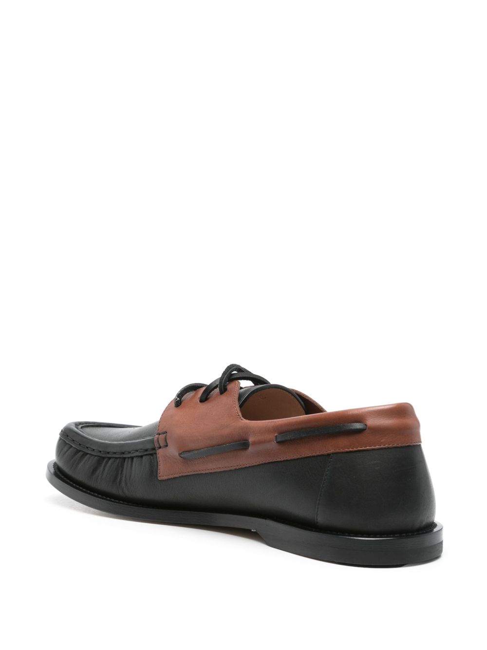 LOEWE Men's Mini Logo Lace-Up Boat Shoes