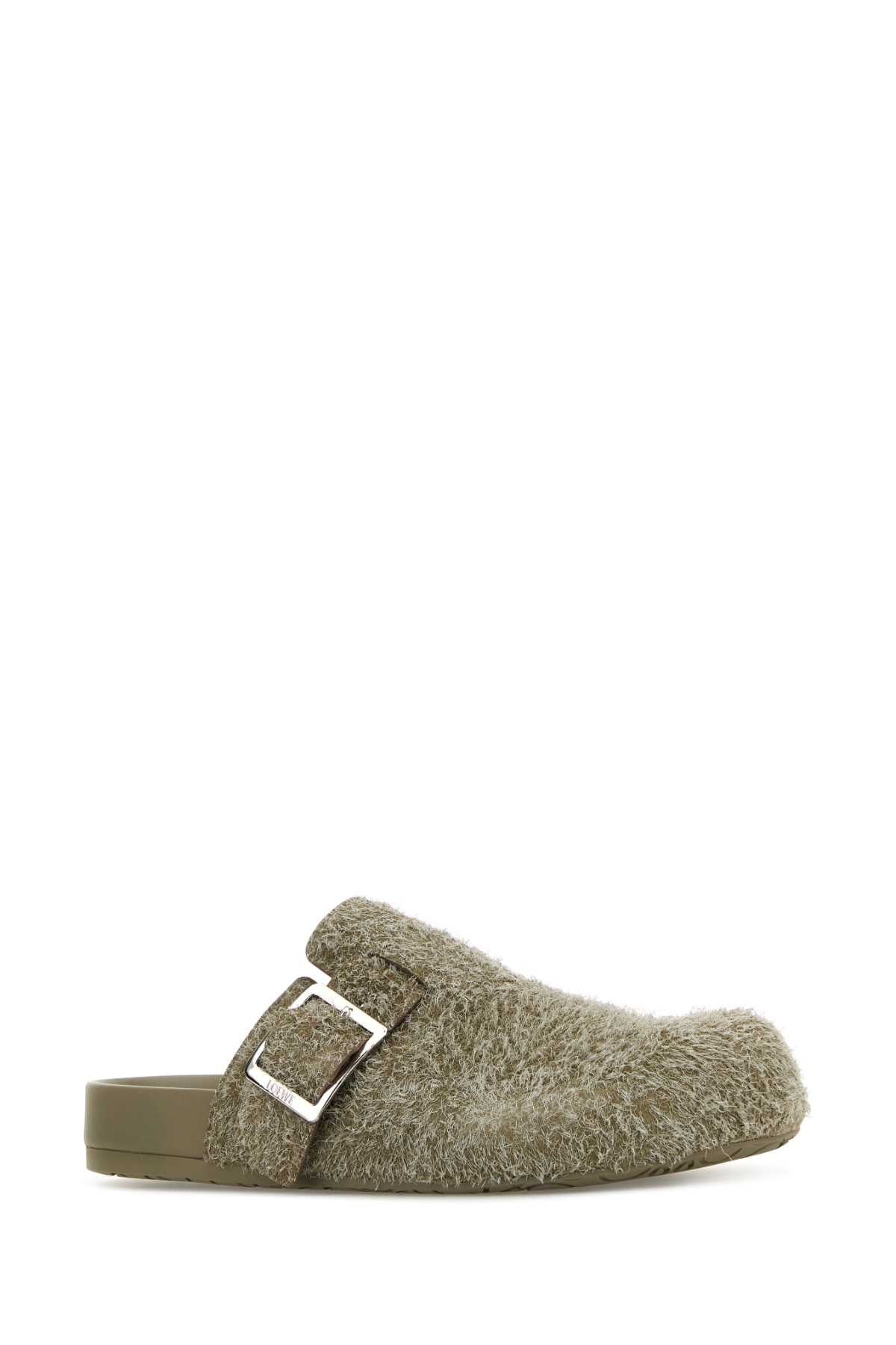 LOEWE Suede Ease Buckle Slippers for Men