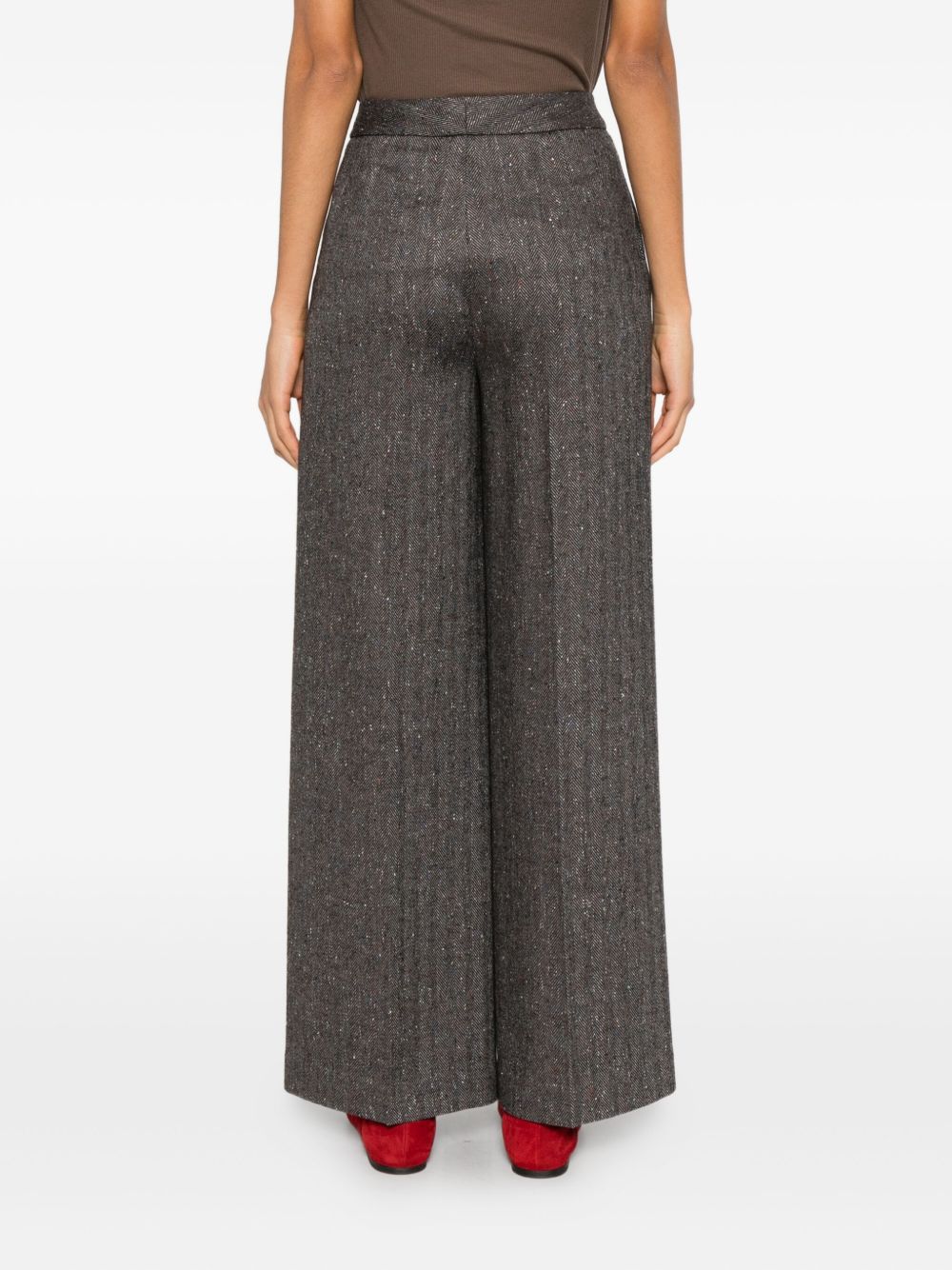 VIA MASINI 80 Textured Buttoned Pants