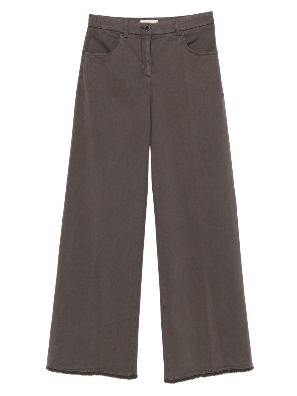 VIA MASINI 80 Wide-Leg Trousers with Frayed Hem for Women