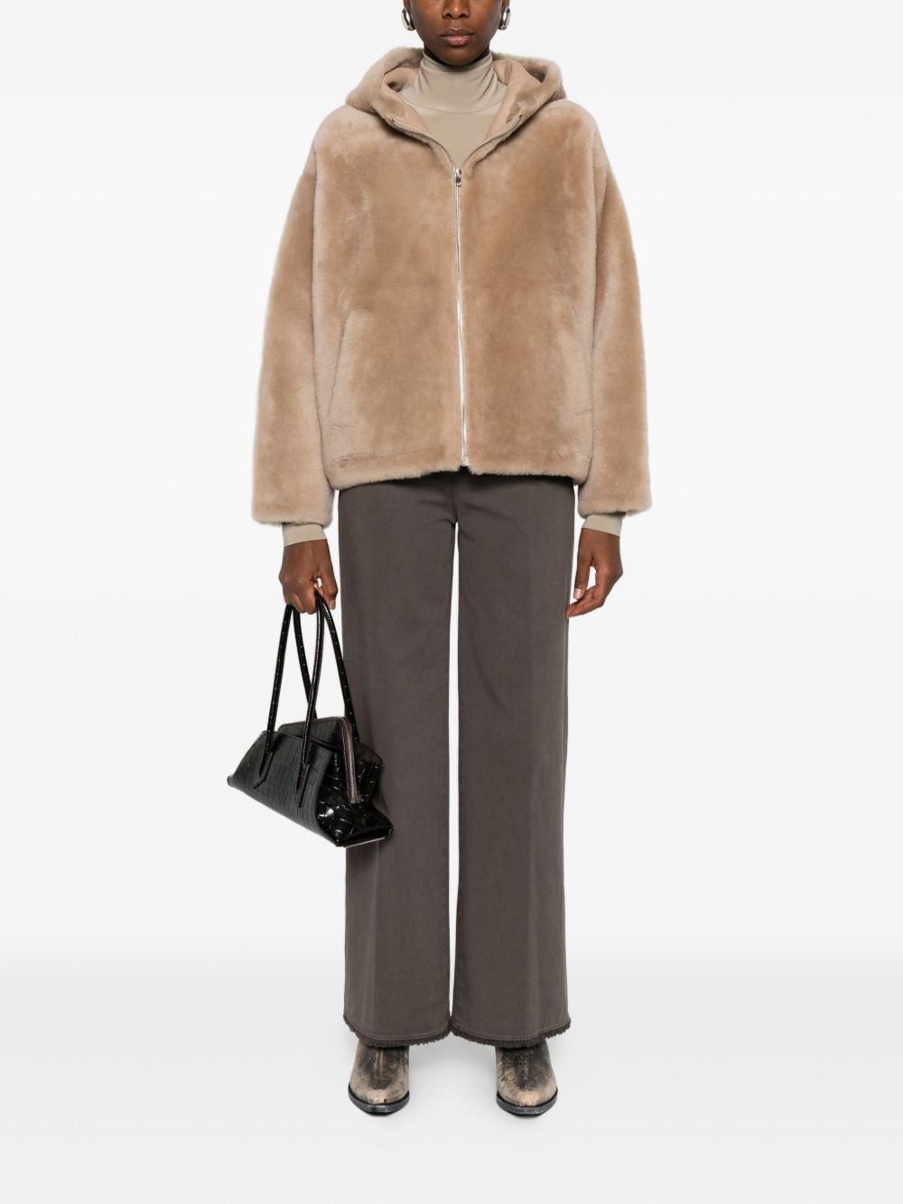 VIA MASINI 80 Wide-Leg Trousers with Frayed Hem for Women