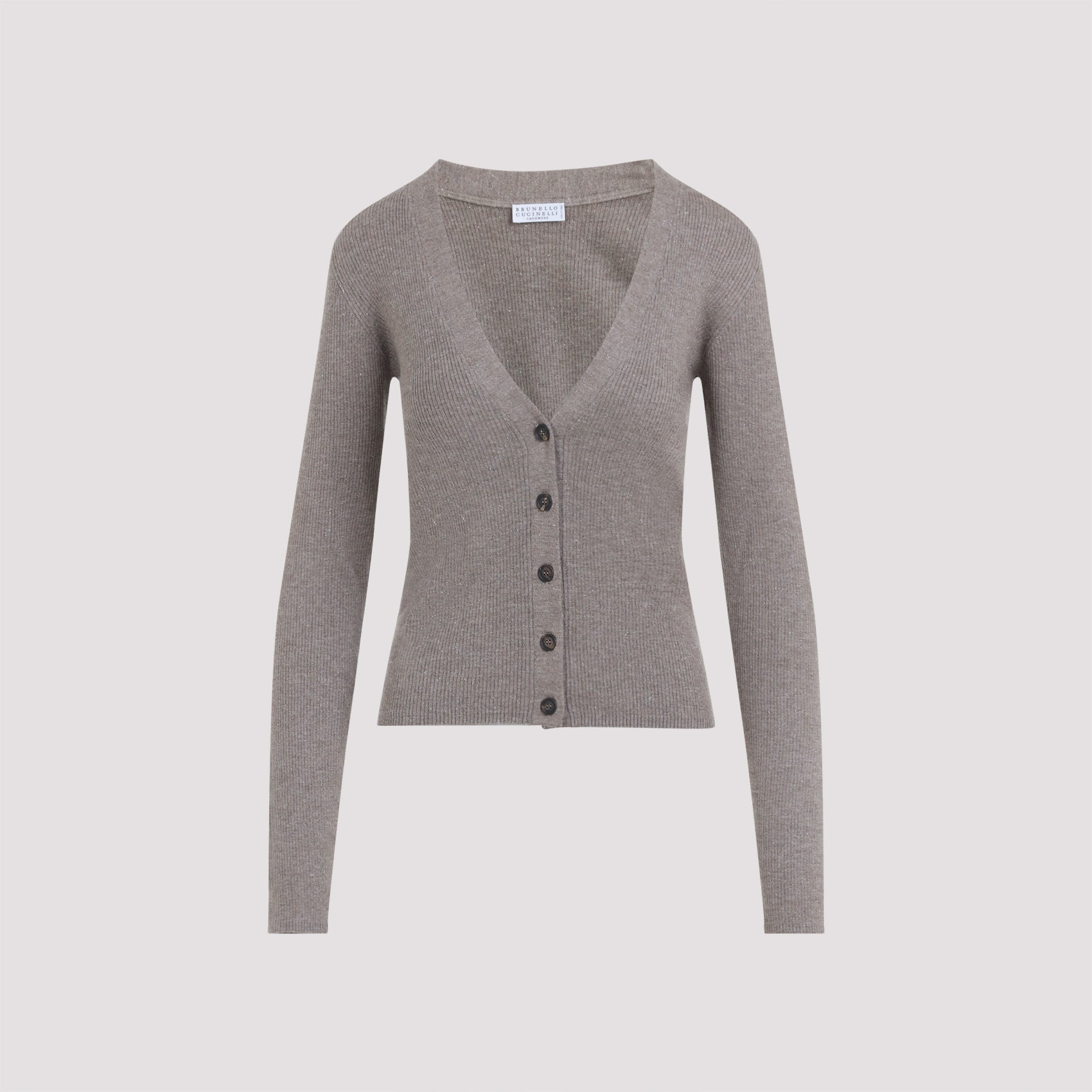 BRUNELLO CUCINELLI Lurex Cashmere Cardigan for Women - FW25
