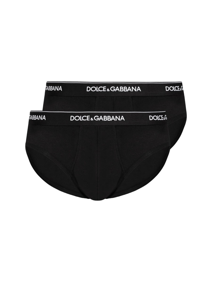 DOLCE & GABBANA Classic Bi-Pack Briefs for Men