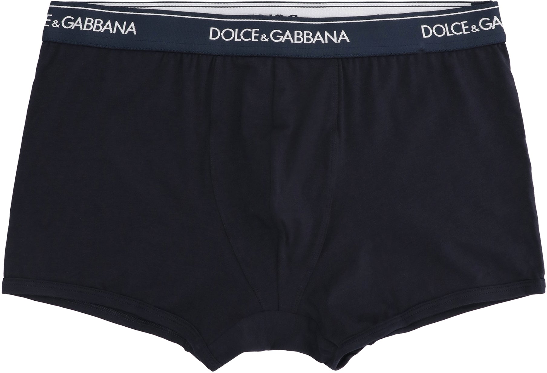 DOLCE & GABBANA Set of Two Cotton Boxers with Logoed Elastic Band