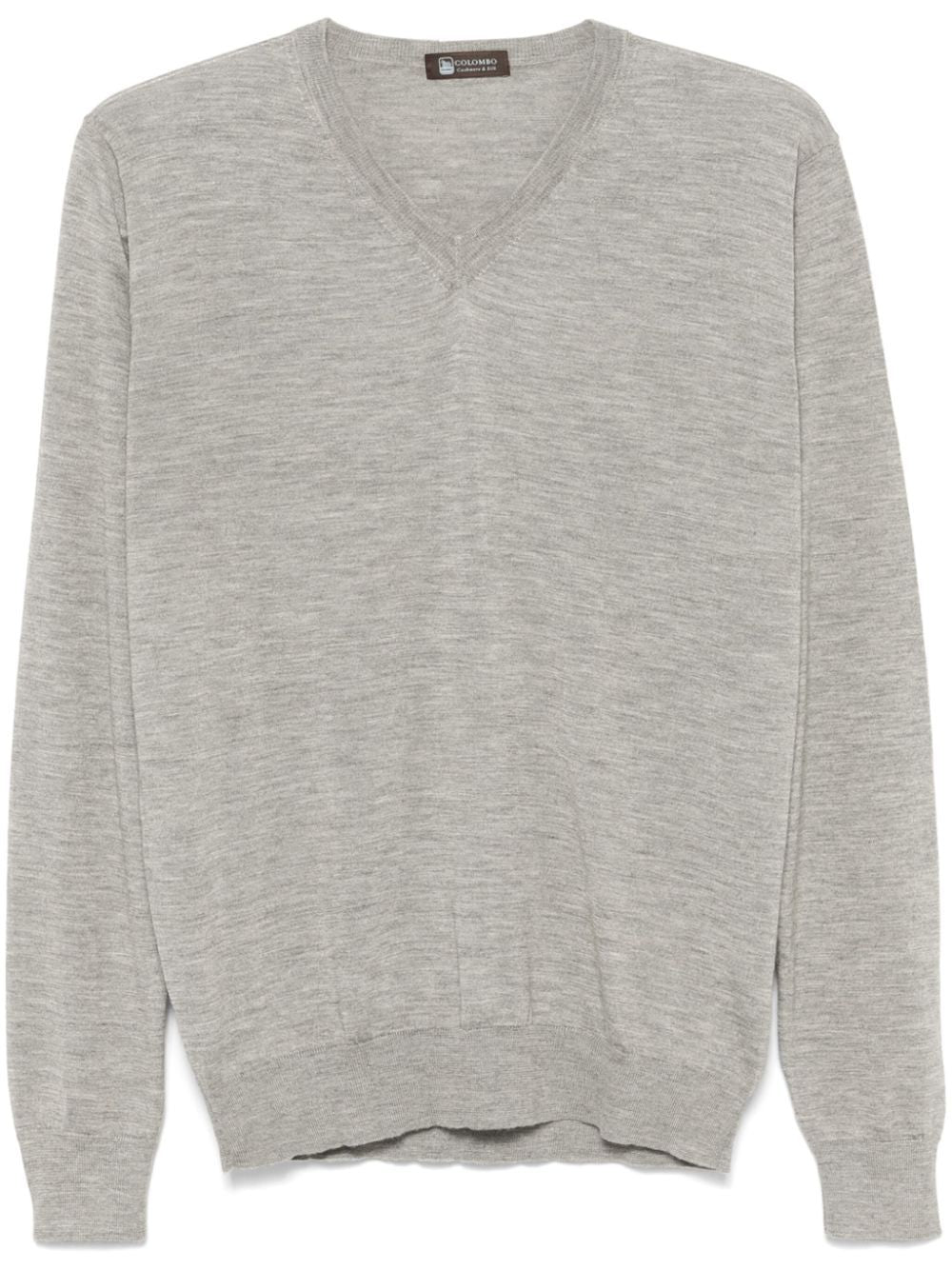COLOMBO V Neck Cashmere-Silk Blend Sweater