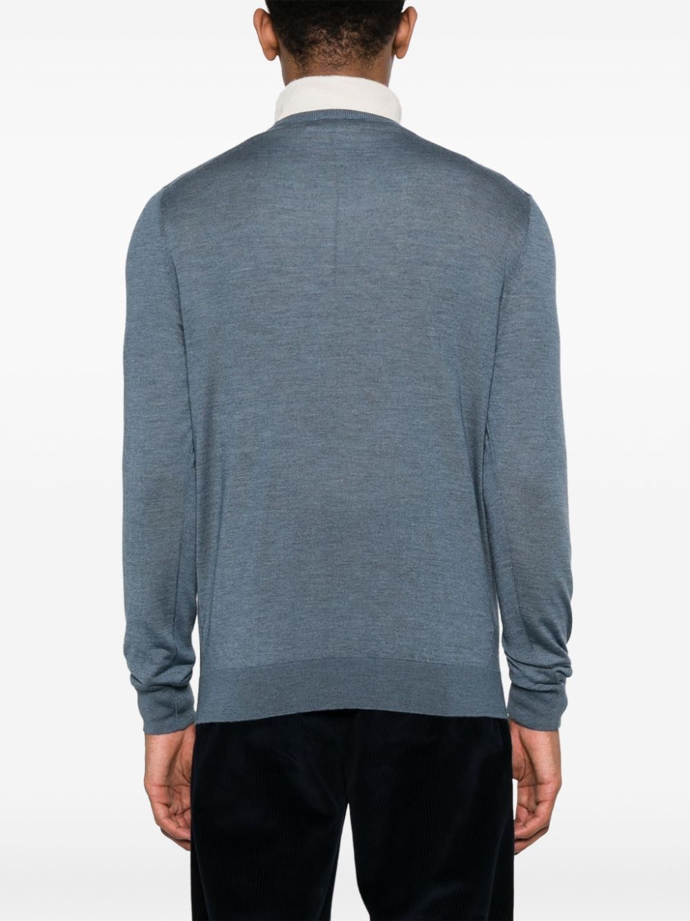 COLOMBO Men's V Neck Cashmere Blend Sweater