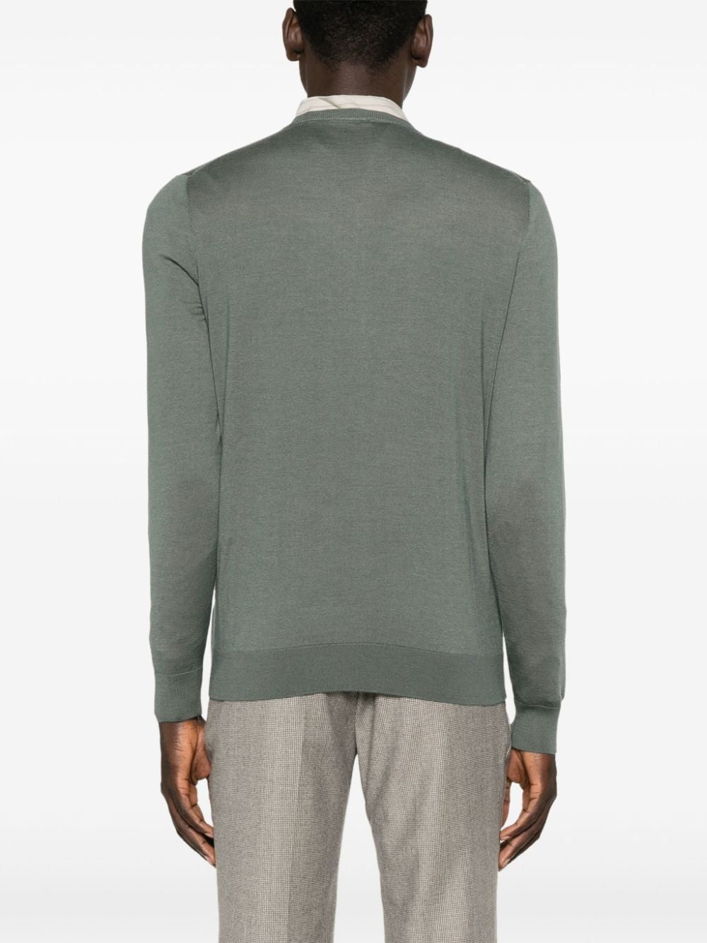 COLOMBO V Neck Sweater for Men - Cashmere & Silk Blend
