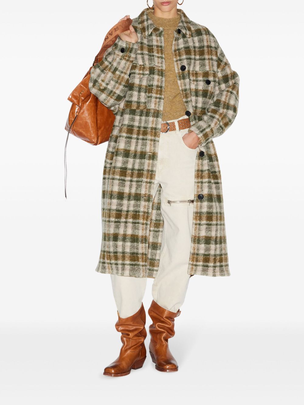 ISABEL MARANT ETOILE Wool Blend Check Pattern Jacket