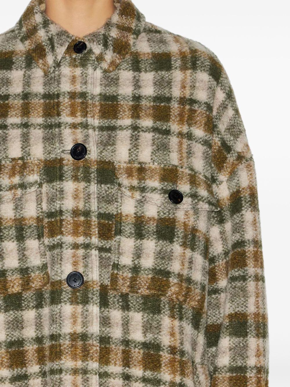ISABEL MARANT ETOILE Wool Blend Check Pattern Jacket