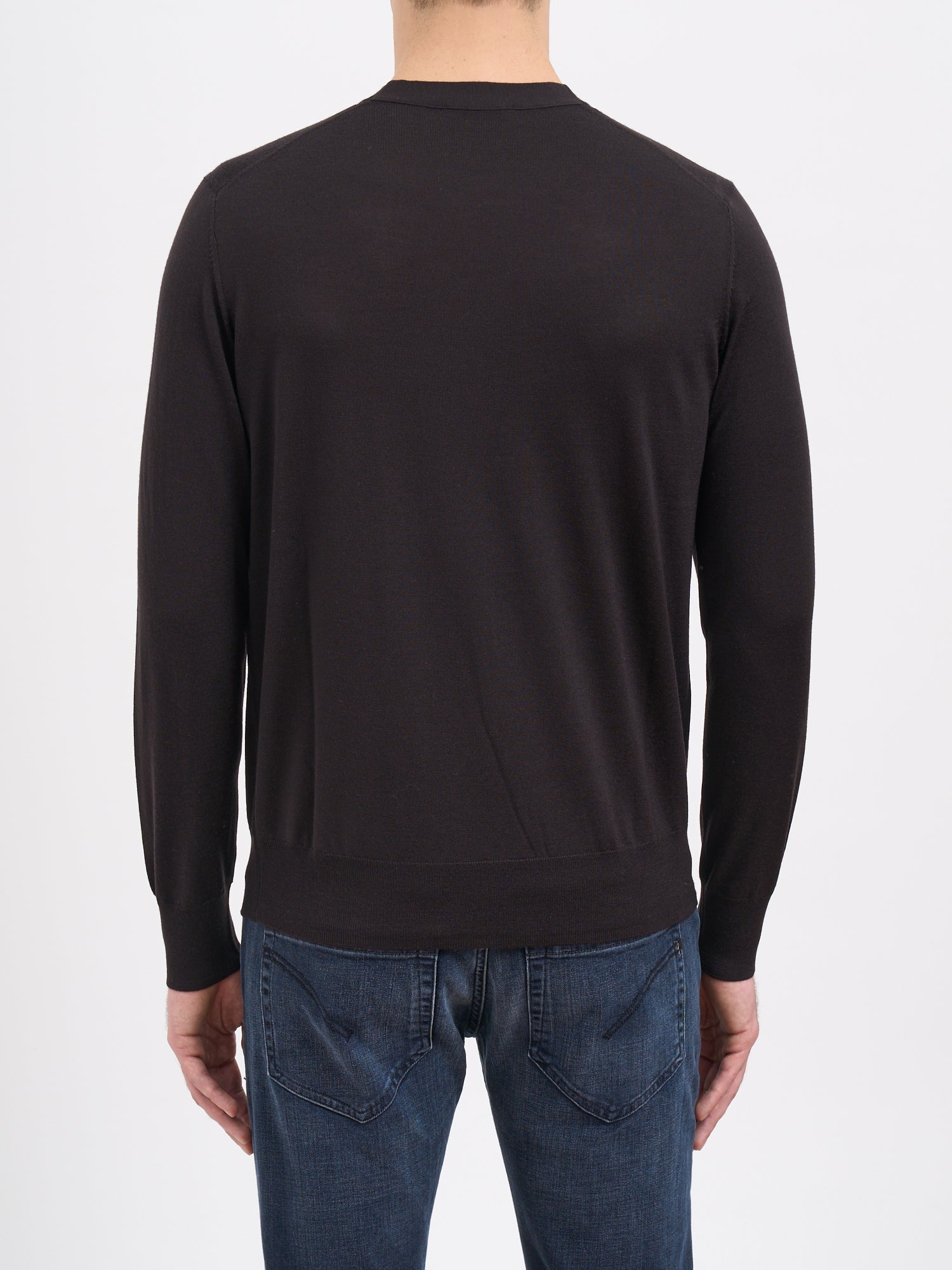 PAOLO PECORA Men's Wool Crew Neck Sweater - Size M