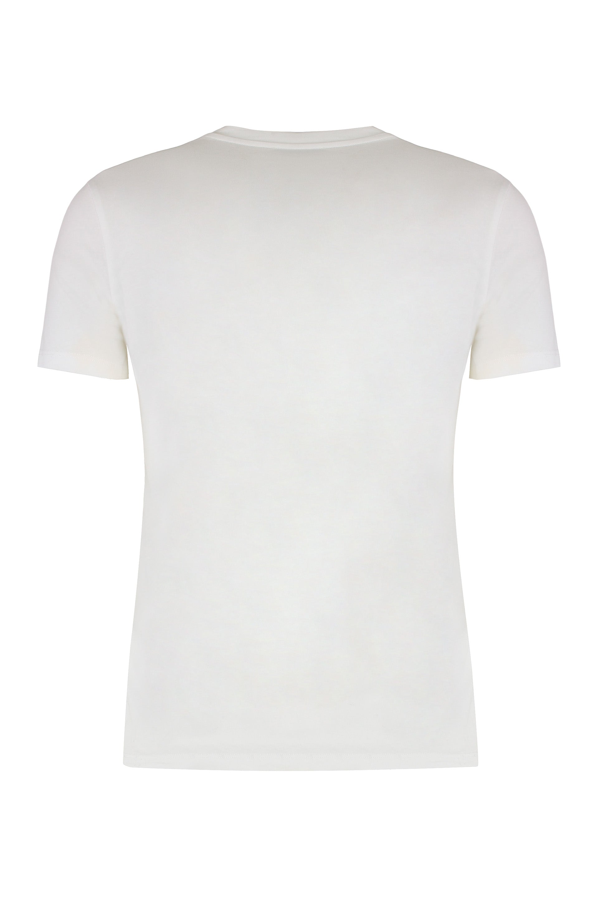 ELISABETTA FRANCHI Slim Fit Cotton T-Shirt with Embroidered Logo
