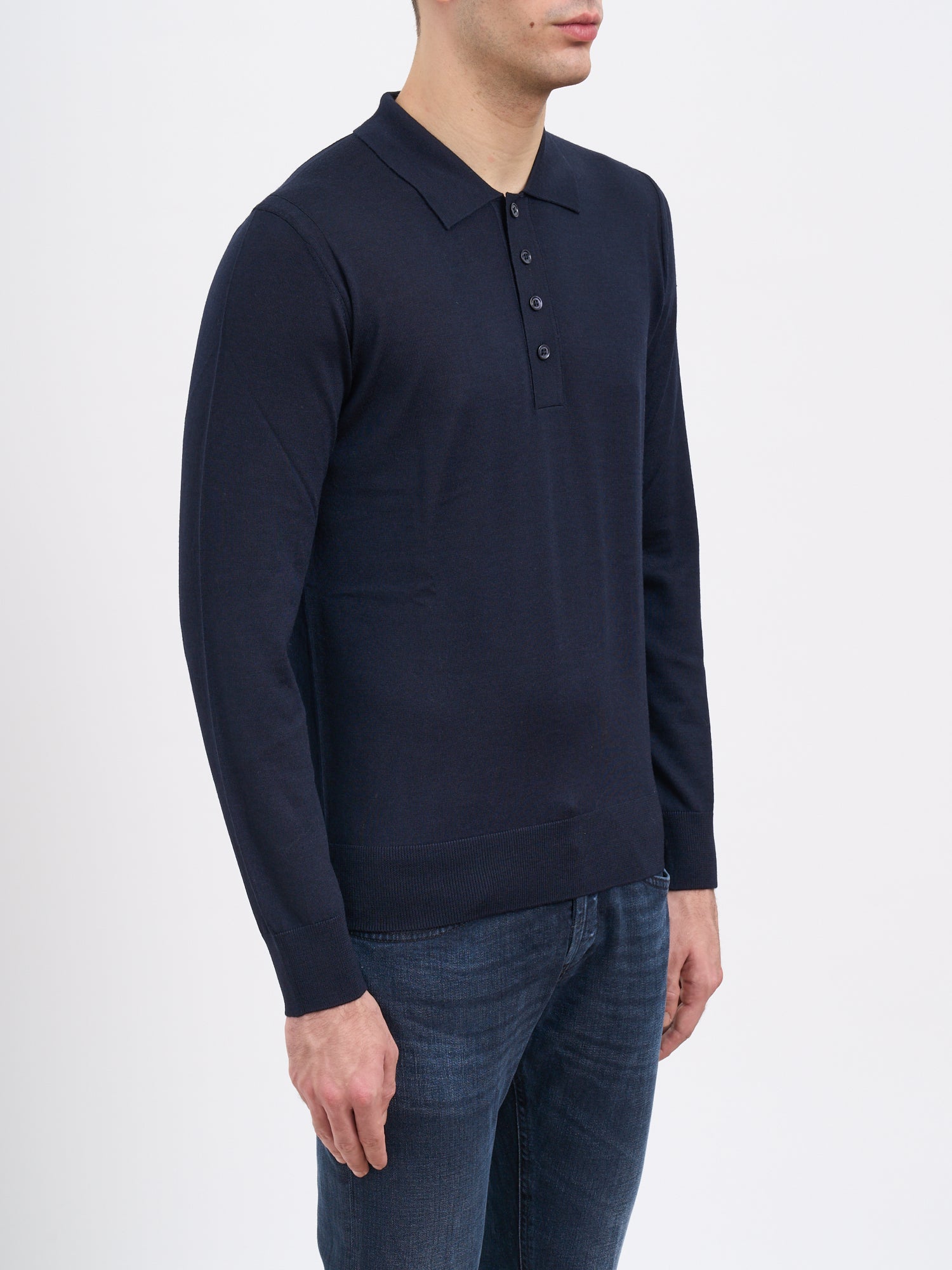 PAOLO PECORA Classic Crew Neck Wool Sweater - Size Medium