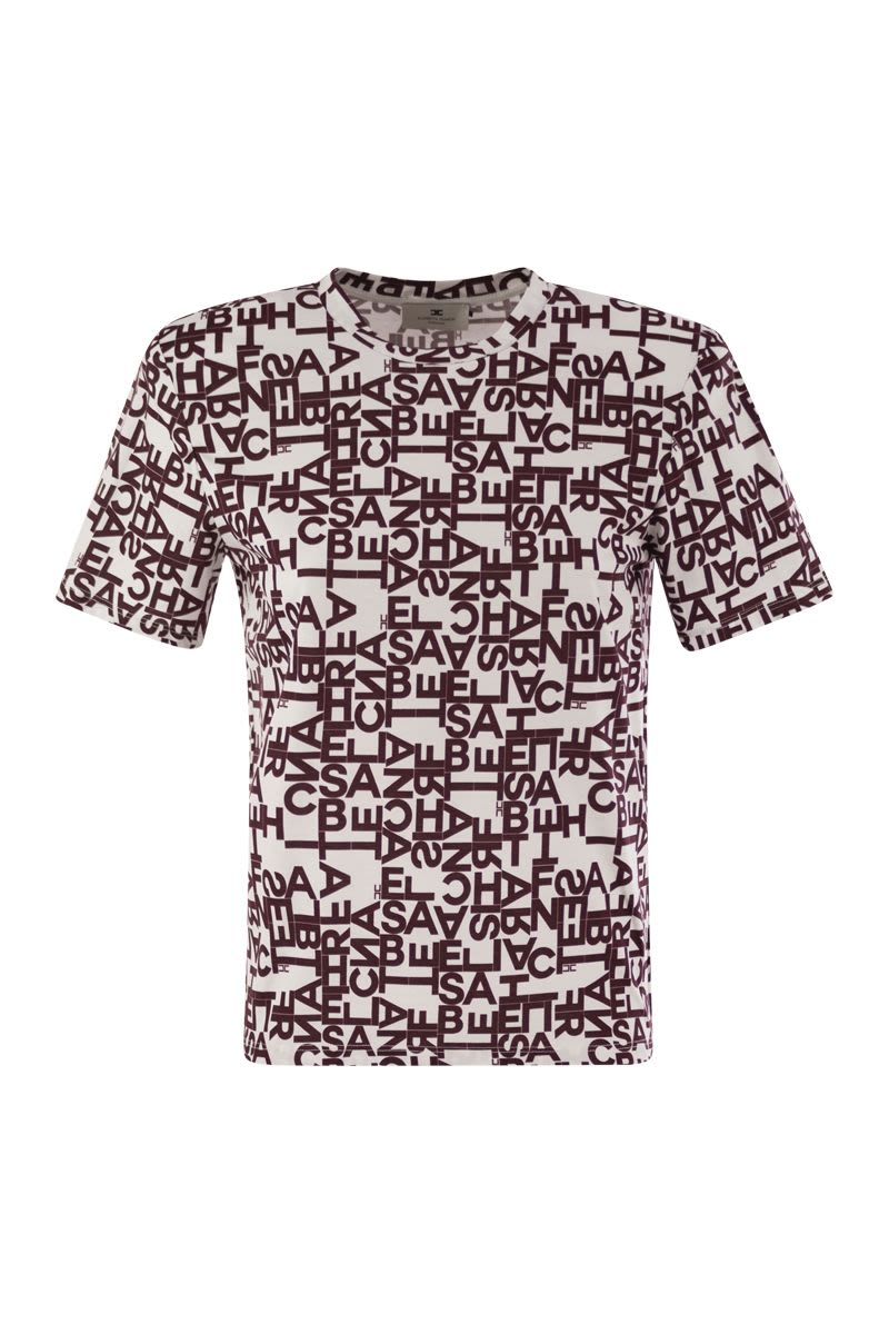 ELISABETTA FRANCHI Structured Shoulder T-Shirt - Small