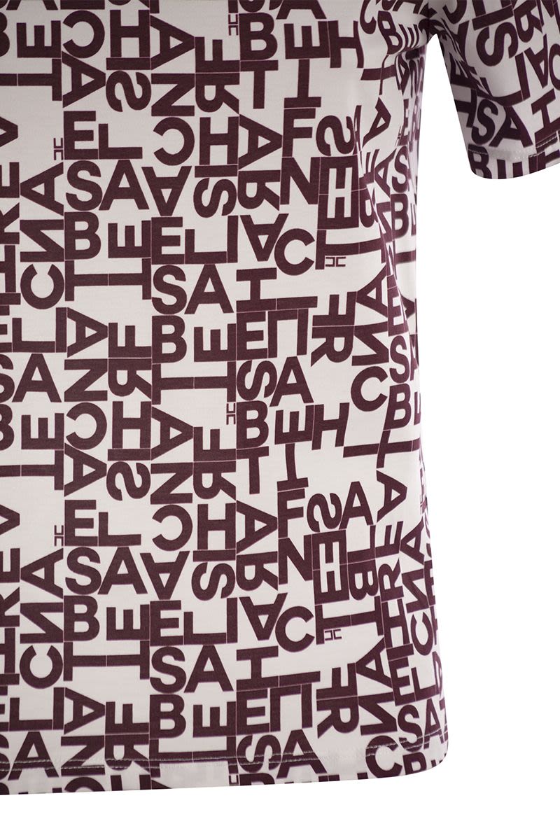 ELISABETTA FRANCHI Structured Shoulder T-Shirt - Small