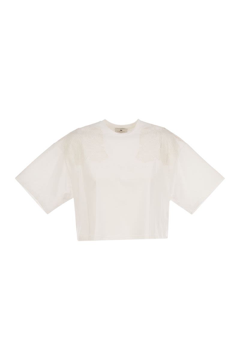 ELISABETTA FRANCHI Oversized Boxy Cut T-Shirt for Women