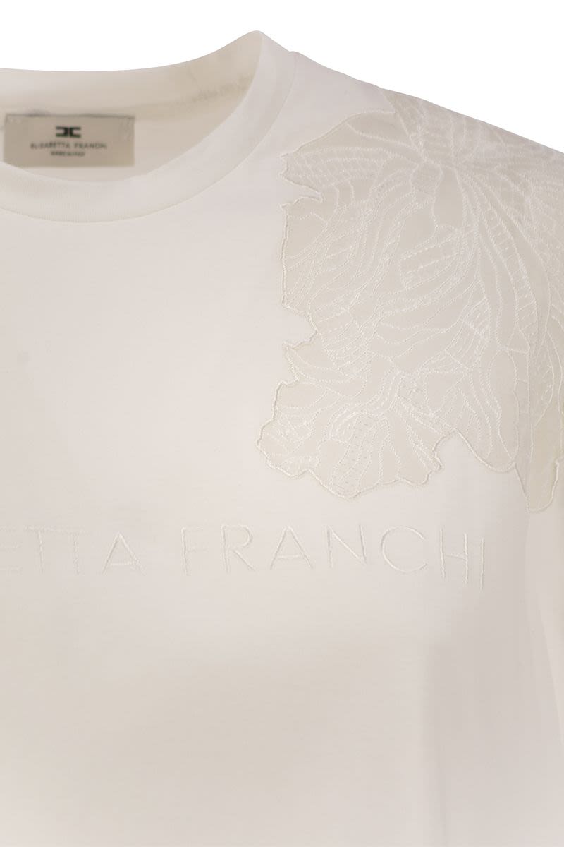 ELISABETTA FRANCHI Oversized Boxy Cut T-Shirt for Women